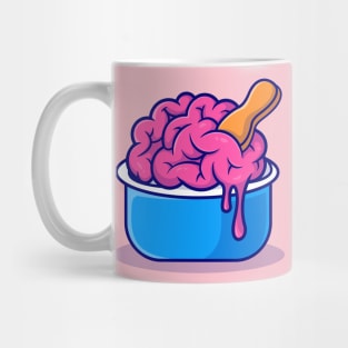 Brain Ice Cream Cup Cartoon Mug